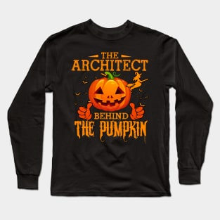 Mens The CHEF Behind The Pumpkin T shirt Funny Halloween T Shirt_ARCHITECT Long Sleeve T-Shirt